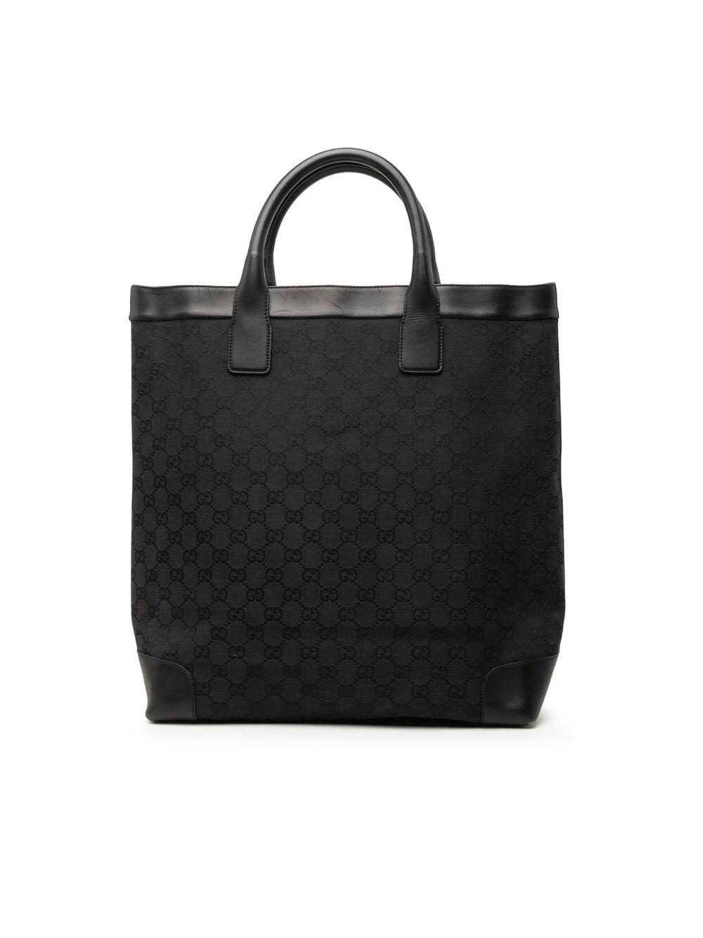Gucci Gg Canvas Tote Pre-Loved Black #359046G45B